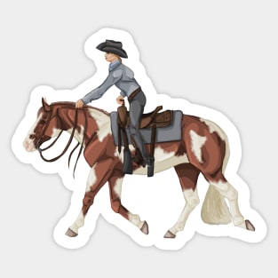 Ranch Riding Paint horse Extended Trot Sticker